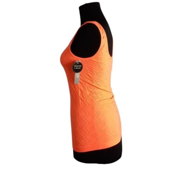 Hot Soup Size Medium Tank Top Reversible Orange Sleeveless Scoop V Neck NEW - Picture 9 of 11